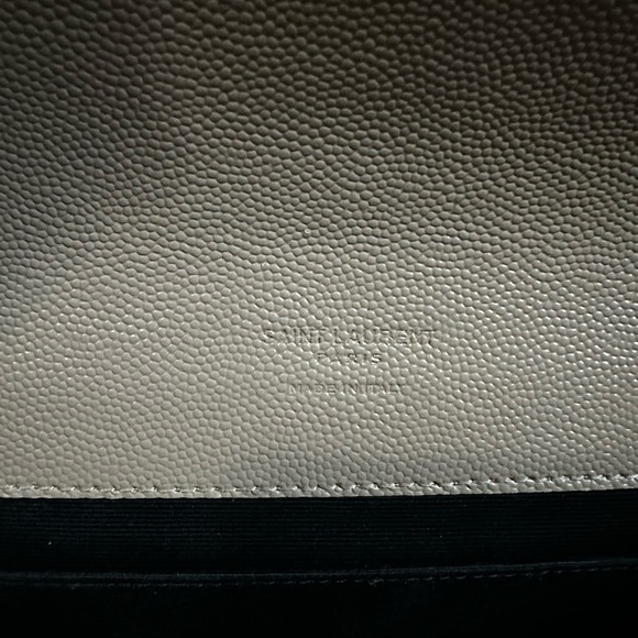 Saint Laurent Cassandre Matelasse Flap Pouch Wristlet - Beige - Picture 9 of 10